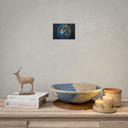 A Blue Ember Creative - Rolled Poster — Blue Ember Creative Dragon Logo Art