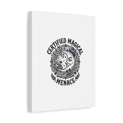 Certified Magical Menace Canvas | witchy goblincore celestial art