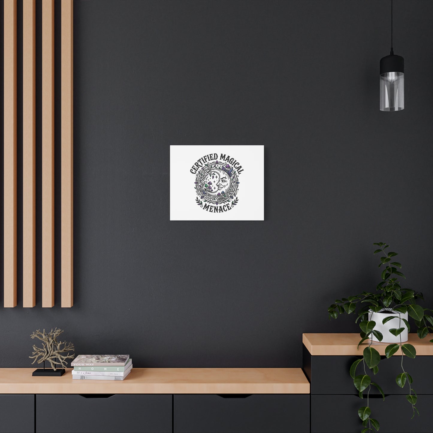 Certified Magical Menace Canvas | witchy goblincore celestial art