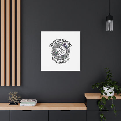 Certified Magical Menace Canvas | witchy goblincore celestial art