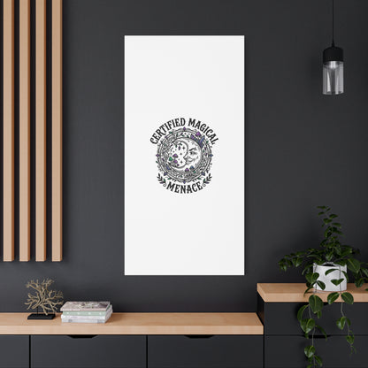 Certified Magical Menace Canvas | witchy goblincore celestial art