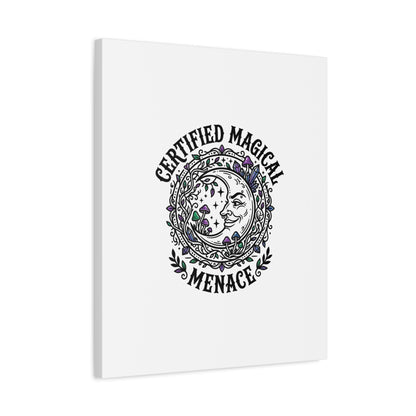 Certified Magical Menace Canvas | witchy goblincore celestial art