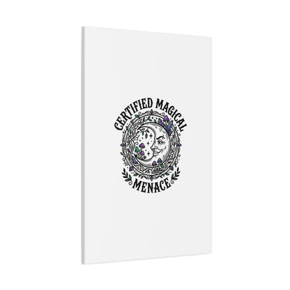 Certified Magical Menace Canvas | witchy goblincore celestial art