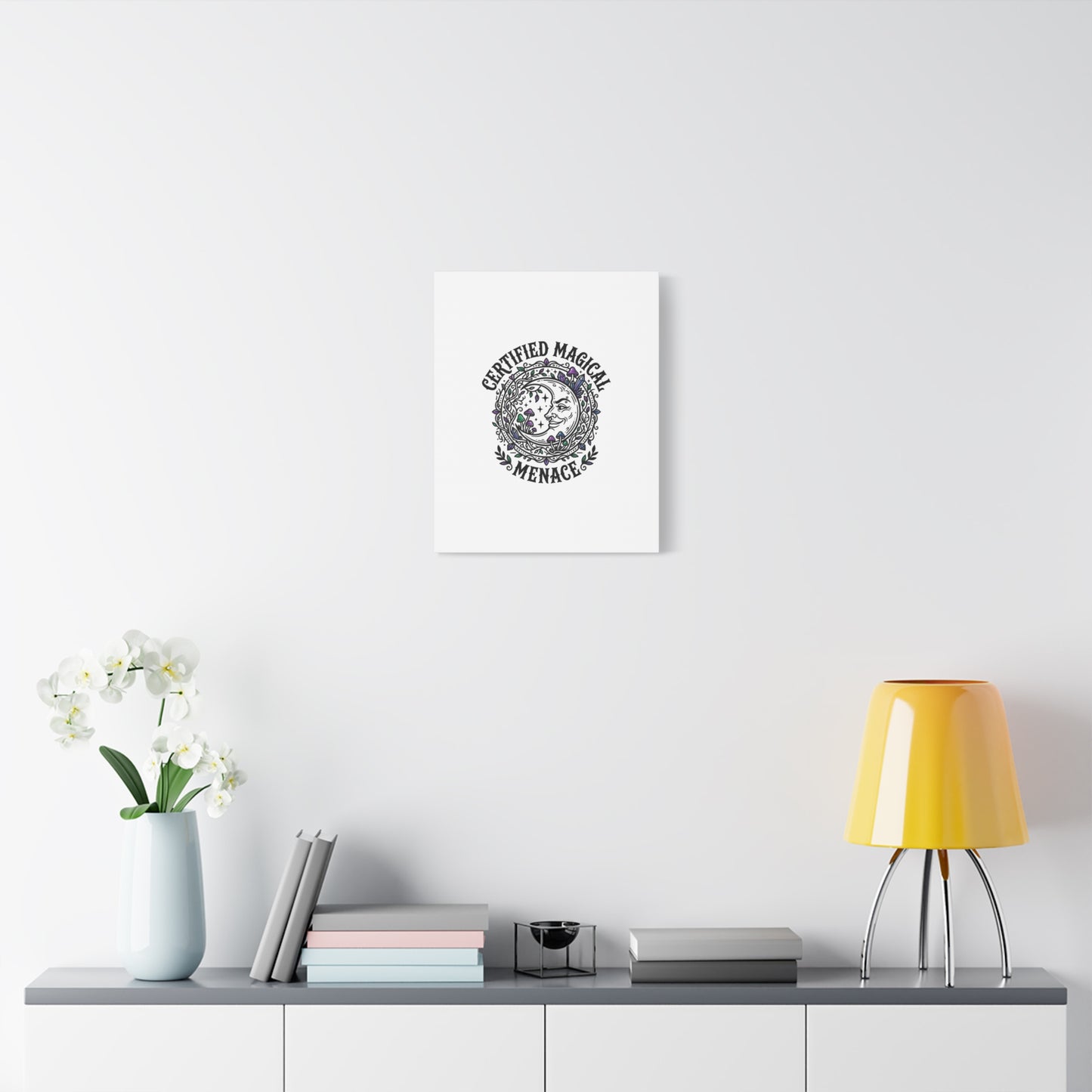 Certified Magical Menace Canvas | witchy goblincore celestial art