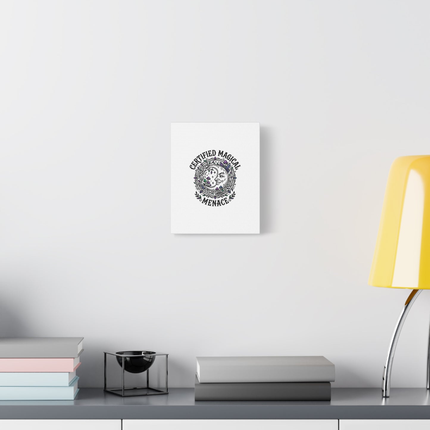 Certified Magical Menace Canvas | witchy goblincore celestial art
