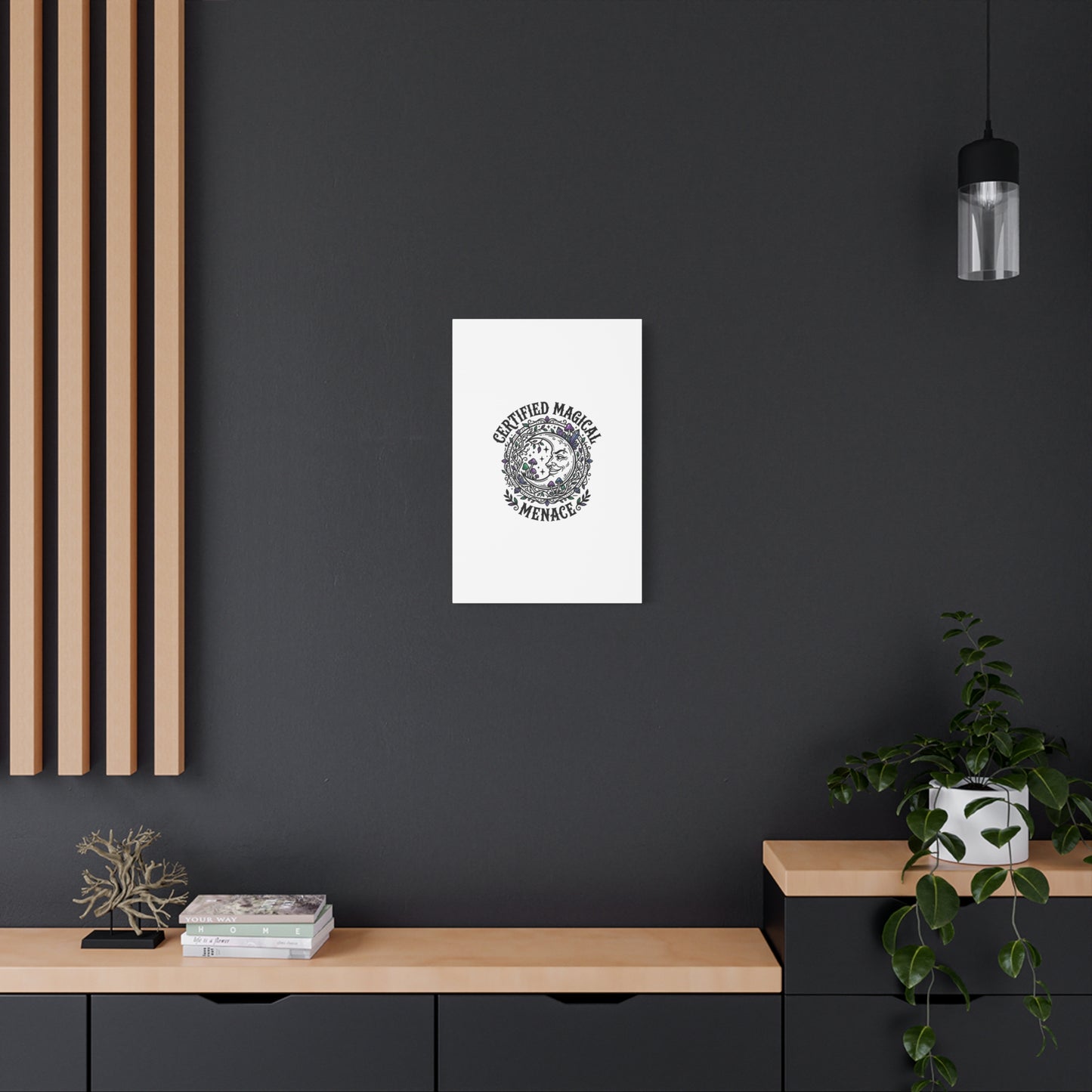 Certified Magical Menace Canvas | witchy goblincore celestial art