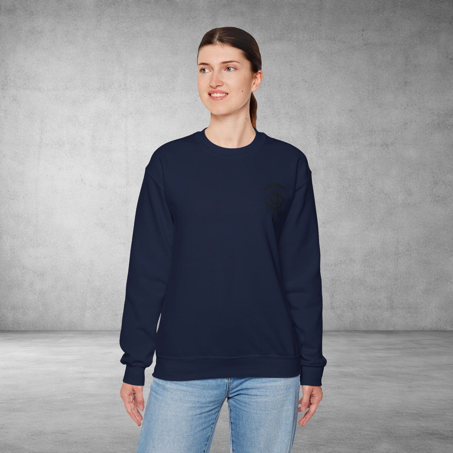 Crewneck Sweatshirt — 'Wake Yo Game Up, Let’s Game' Dripping Eye Gamer Design