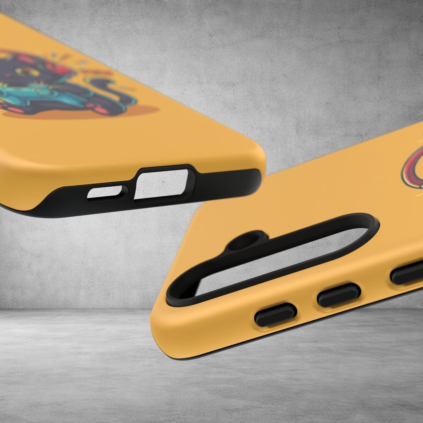 Cute Gamer Cat Phone Case - 'Pew Pew' Controller Design