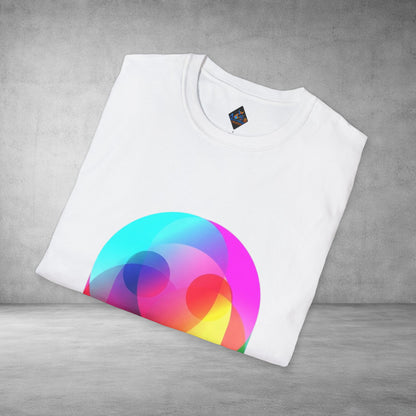 Color Prism Heart T-Shirt — Vibrant Abstract Rainbow Graphic Tee