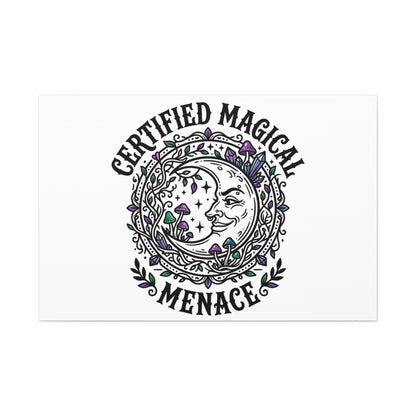 Certified Magical Menace Canvas | witchy goblincore celestial art