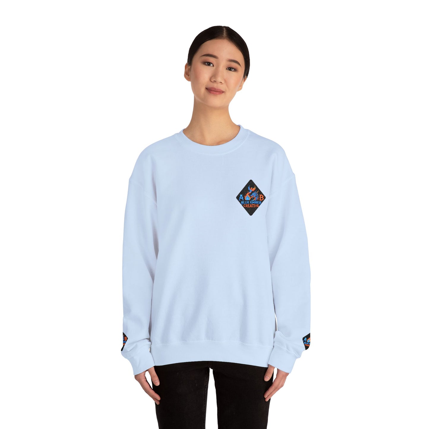 A Blue Ember Patch Crewneck Sweatshirt