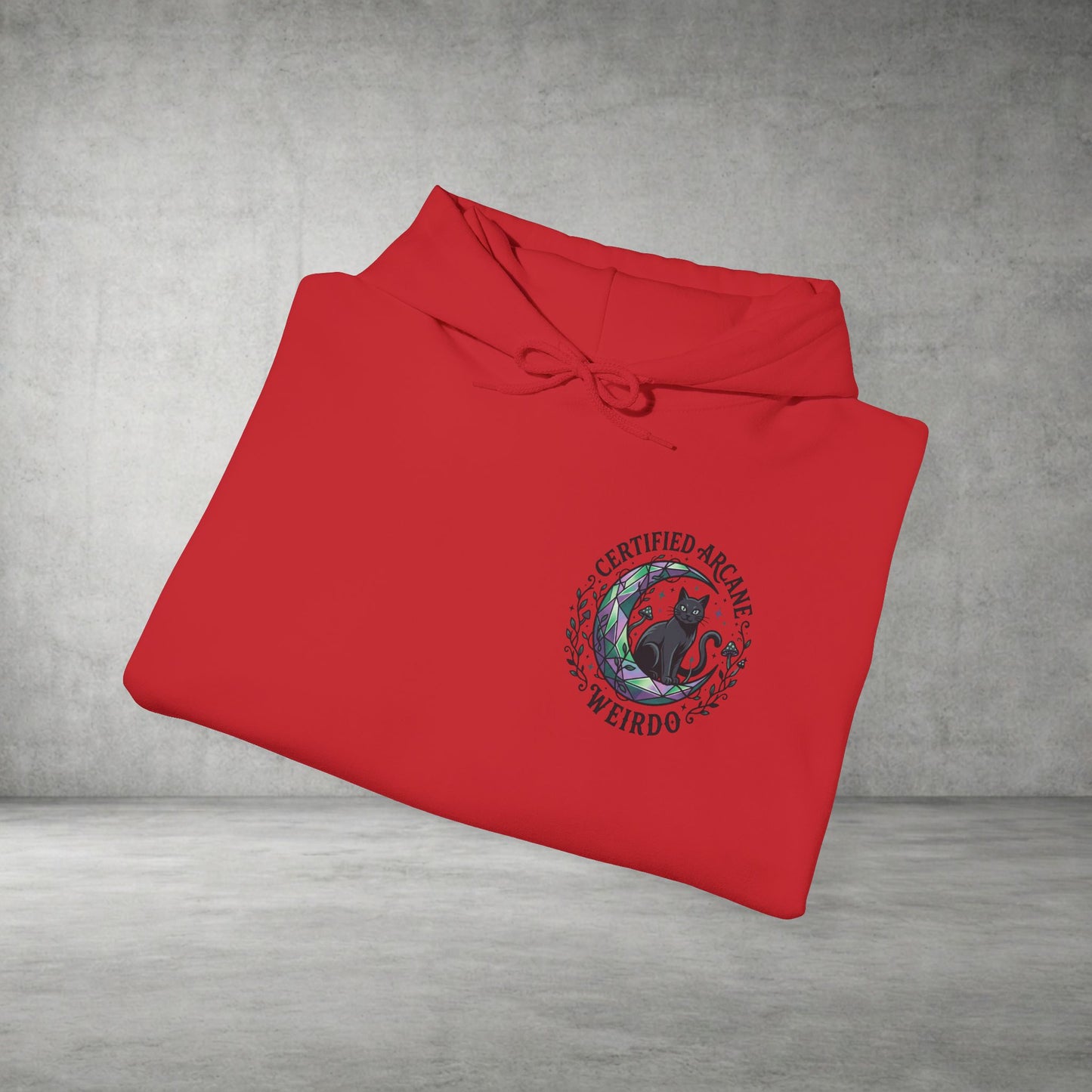 Certified Arcane Weirdo Hoodie | witchy goblincore, celestial crystals