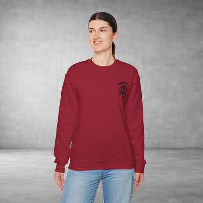 Crewneck Sweatshirt — 'Wake Yo Game Up, Let’s Game' Dripping Eye Gamer Design