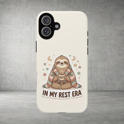 Phone Case — "In My Rest Era" Sloth Cozy Cute Protective Case