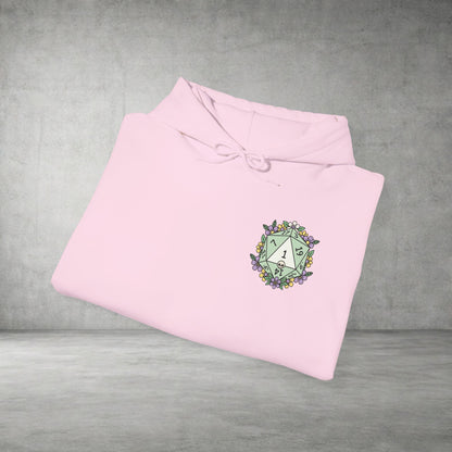 Floral Monogram 'A' Crest Hoodie - Botanical Initial Sweatshirt