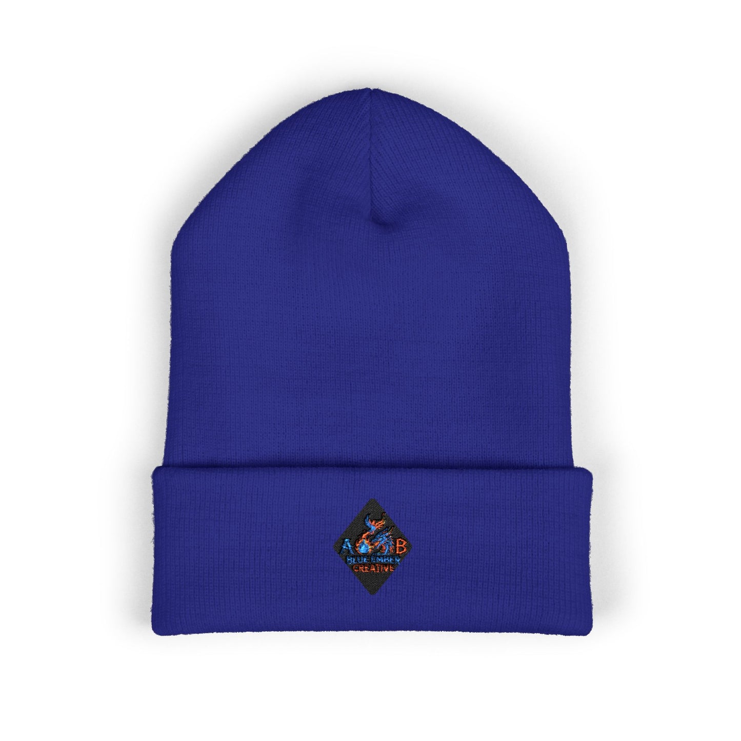 A Blue Ember Creative - Embroidered Diamond Cuffed Beanie