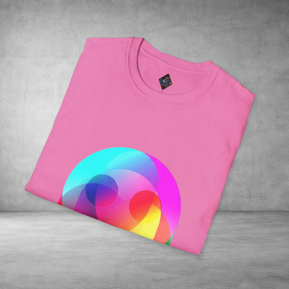 Color Prism Heart T-Shirt — Vibrant Abstract Rainbow Graphic Tee