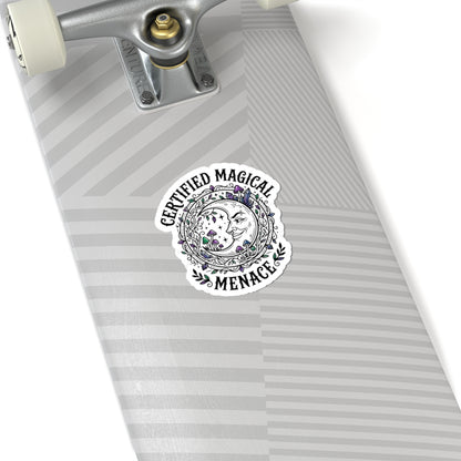 Certified Magical Menace Sticker | witchy, goblincore, celestial aesthetic