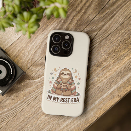 Phone Case — "In My Rest Era" Sloth Cozy Cute Protective Case