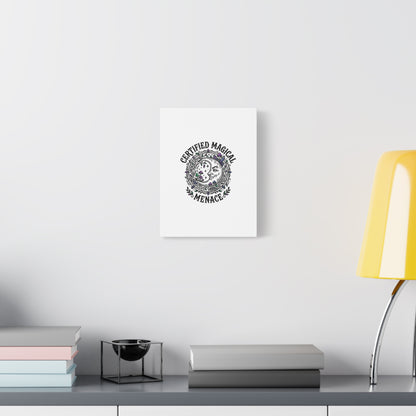 Certified Magical Menace Canvas | witchy goblincore celestial art