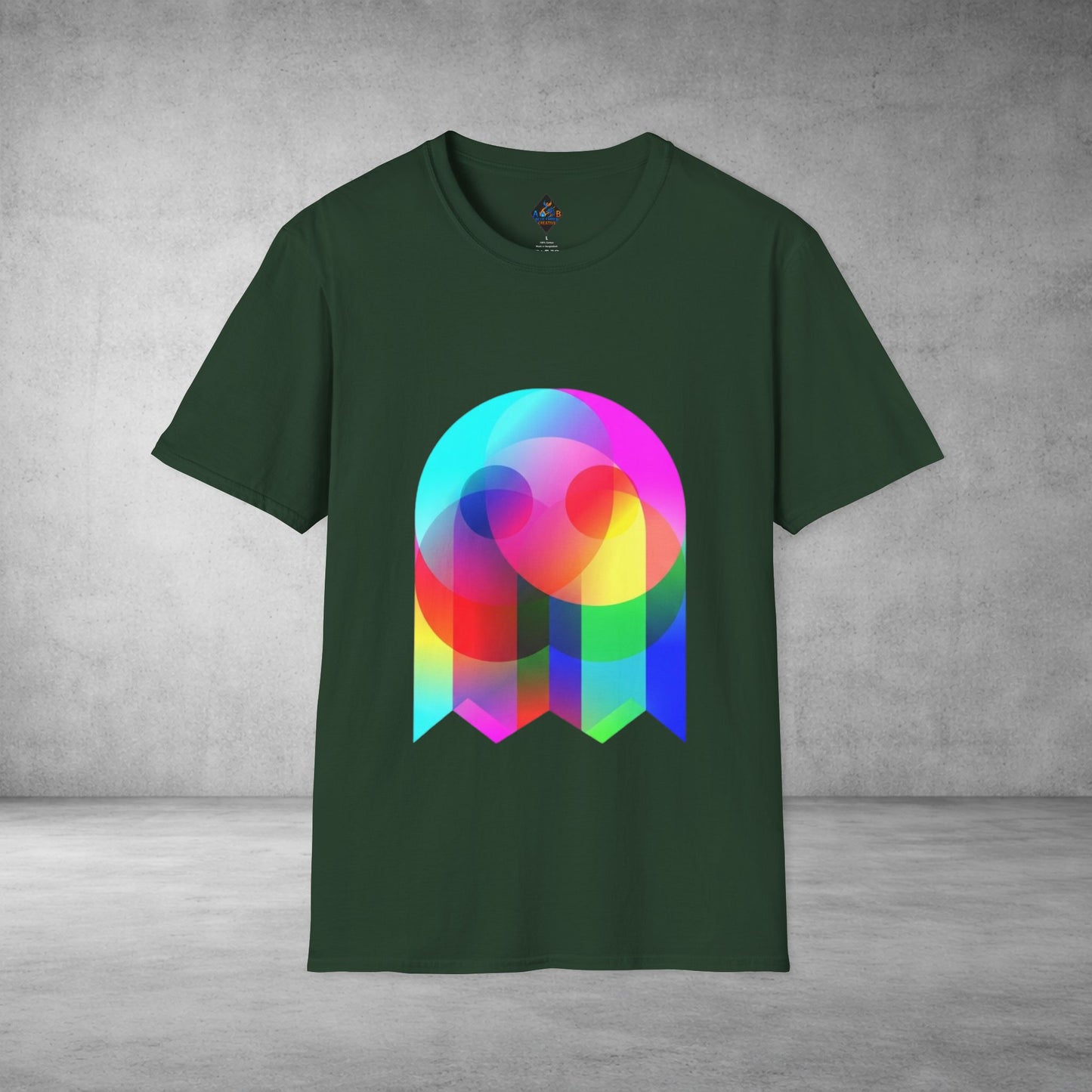 Color Prism Heart T-Shirt — Vibrant Abstract Rainbow Graphic Tee