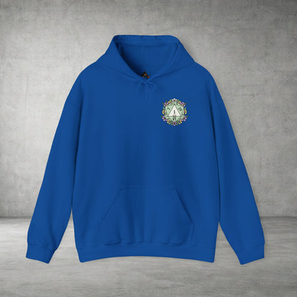 Floral Monogram 'A' Crest Hoodie - Botanical Initial Sweatshirt