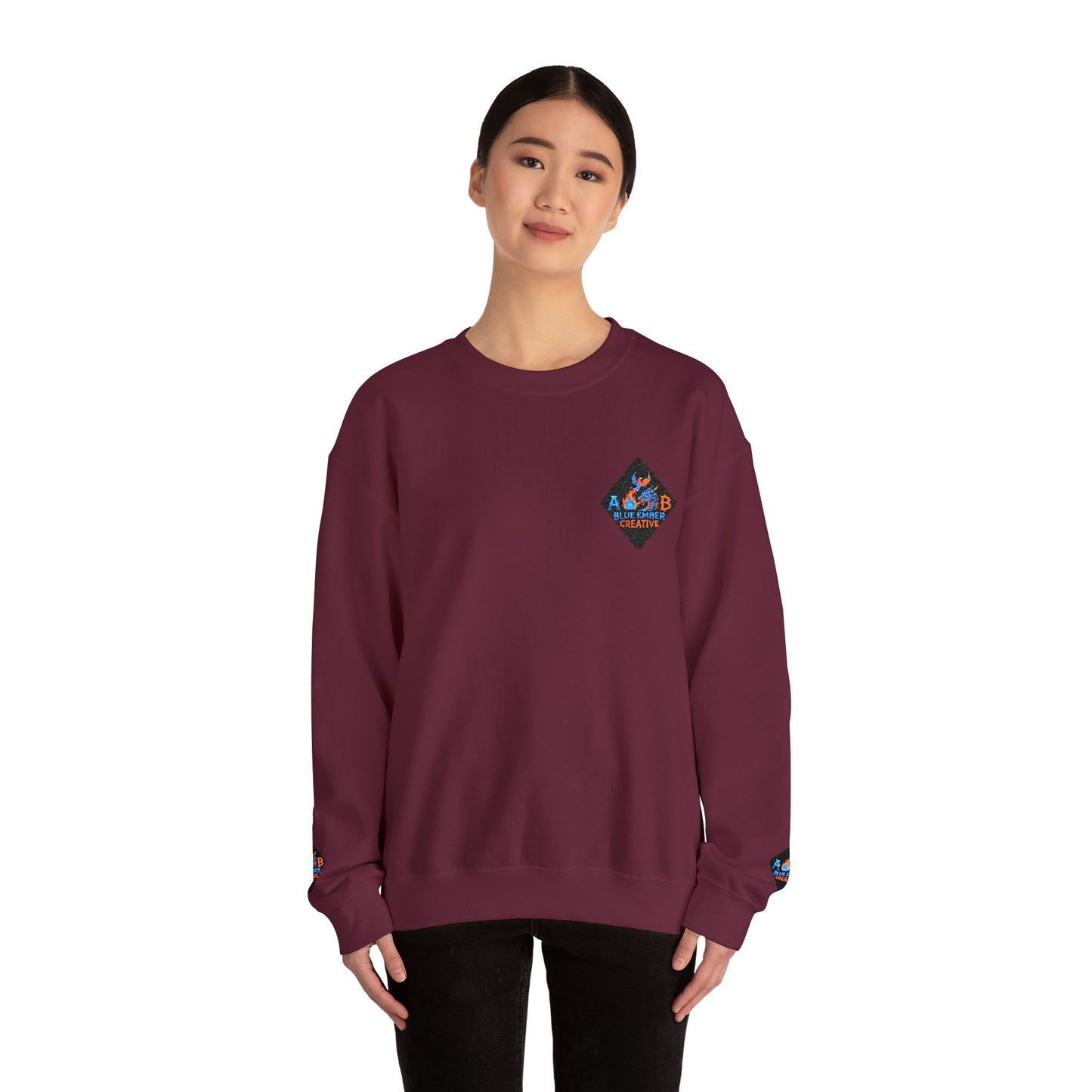 A Blue Ember Patch Crewneck Sweatshirt