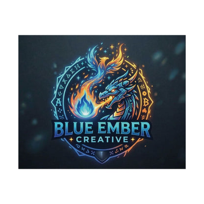 A Blue Ember Creative - Rolled Poster — Blue Ember Creative Dragon Logo Art