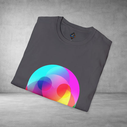 Color Prism Heart T-Shirt — Vibrant Abstract Rainbow Graphic Tee