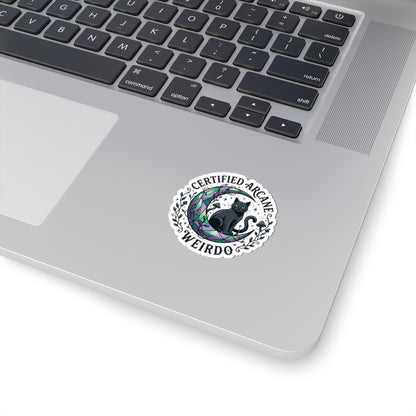 Certified Arcane Weirdo Kiss-Cut Stickers | witchy goblincore celestial