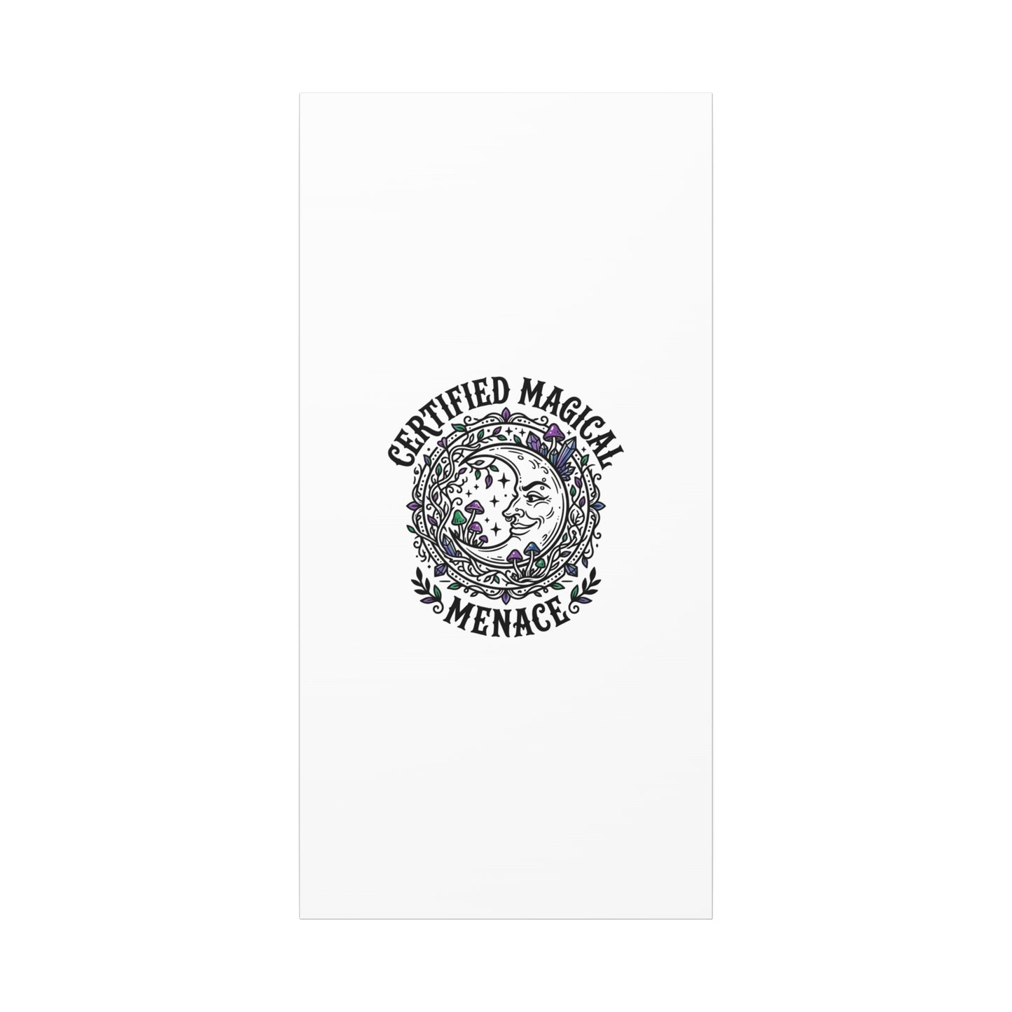Certified Magical Menace Canvas | witchy goblincore celestial art