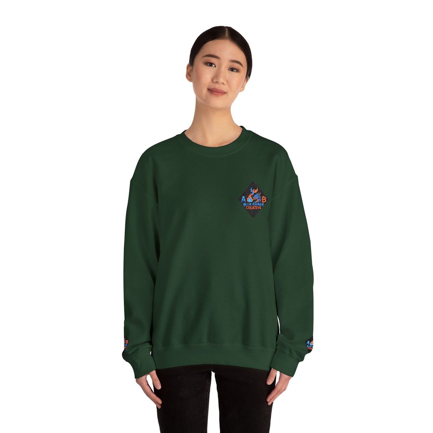 A Blue Ember Patch Crewneck Sweatshirt