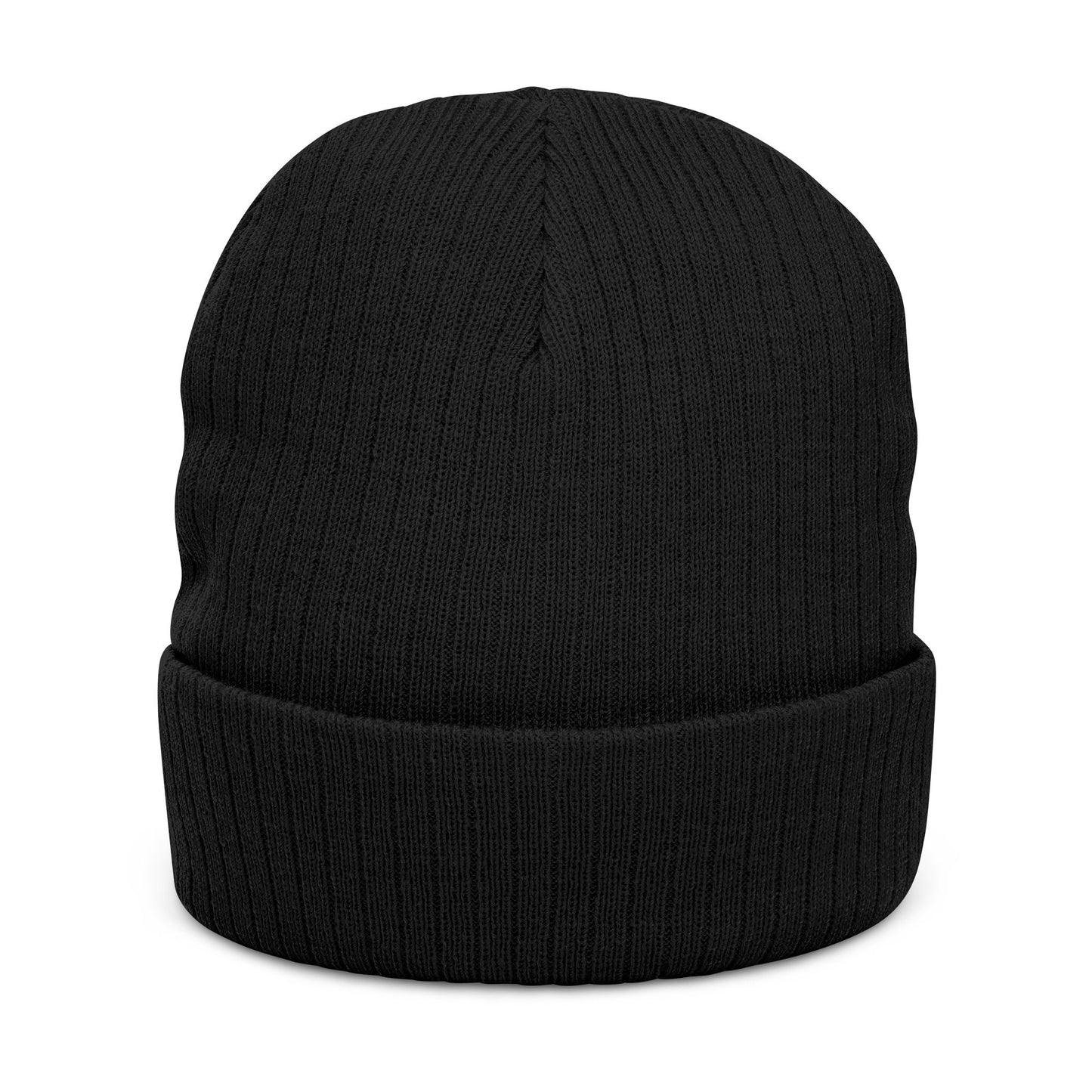 A Blue Ember Skull Ribbed Beanie — Cozy Winter Hat for Bikers & Streetwear