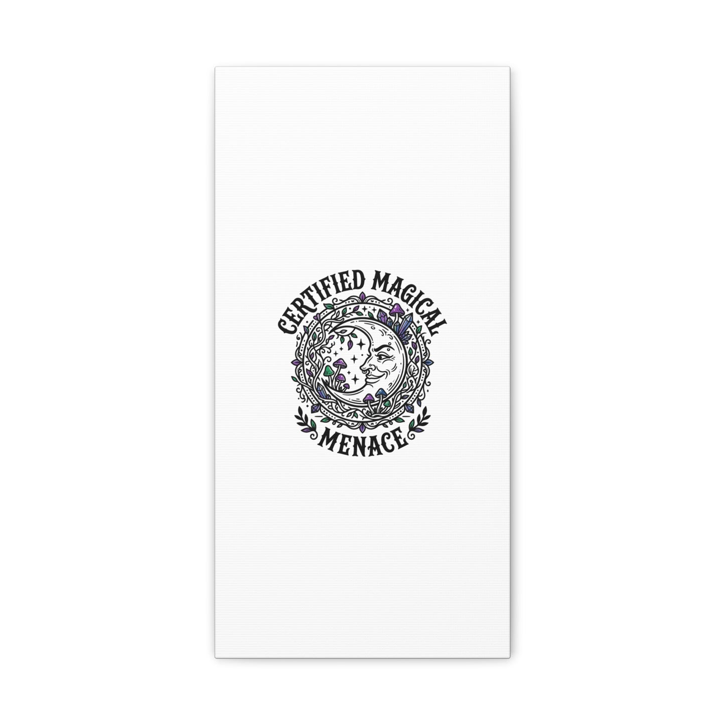 Certified Magical Menace Canvas | witchy goblincore celestial art