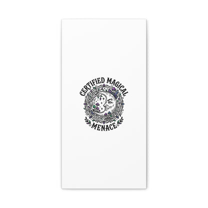 Certified Magical Menace Canvas | witchy goblincore celestial art