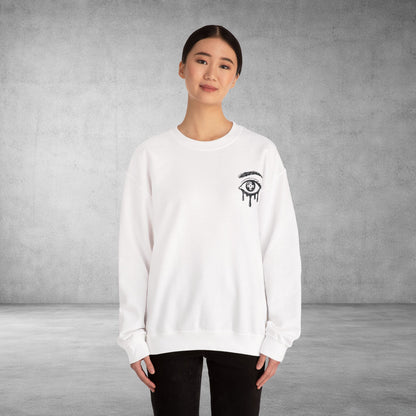 Crewneck Sweatshirt — 'Wake Yo Game Up, Let’s Game' Dripping Eye Gamer Design