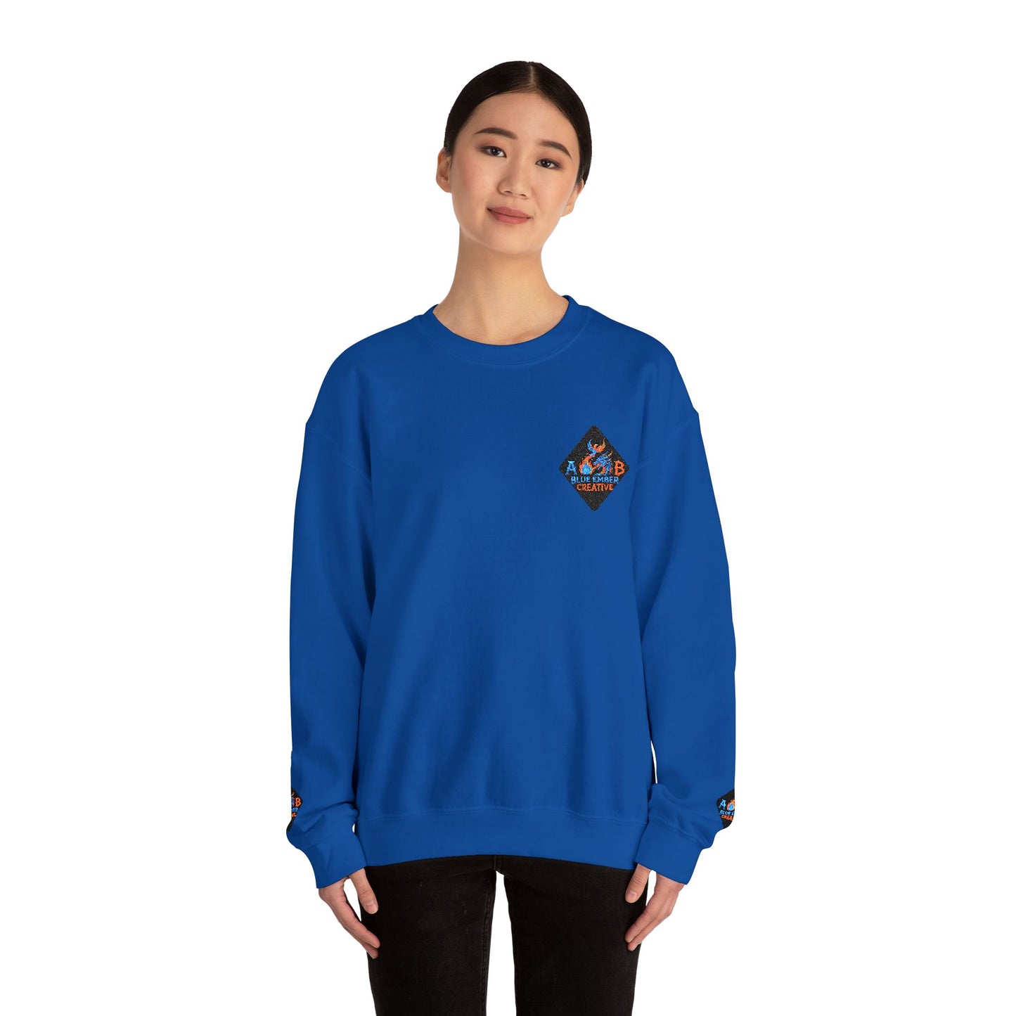 A Blue Ember Patch Crewneck Sweatshirt