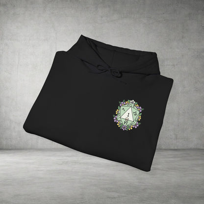 Floral Monogram 'A' Crest Hoodie - Botanical Initial Sweatshirt