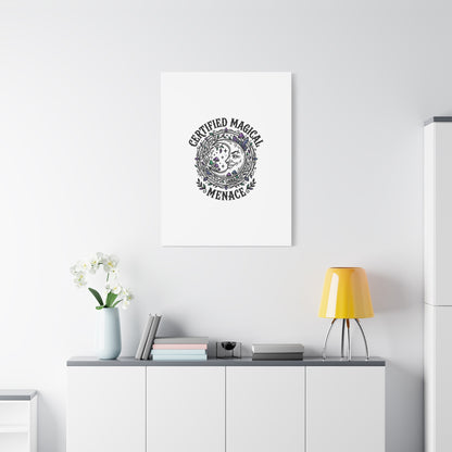 Certified Magical Menace Canvas | witchy goblincore celestial art