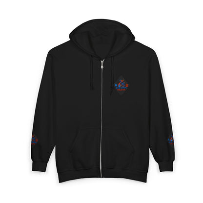A Blue Ember Creative Diamond Zip Hoodie – Small Card Graphic