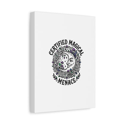 Certified Magical Menace Canvas | witchy goblincore celestial art