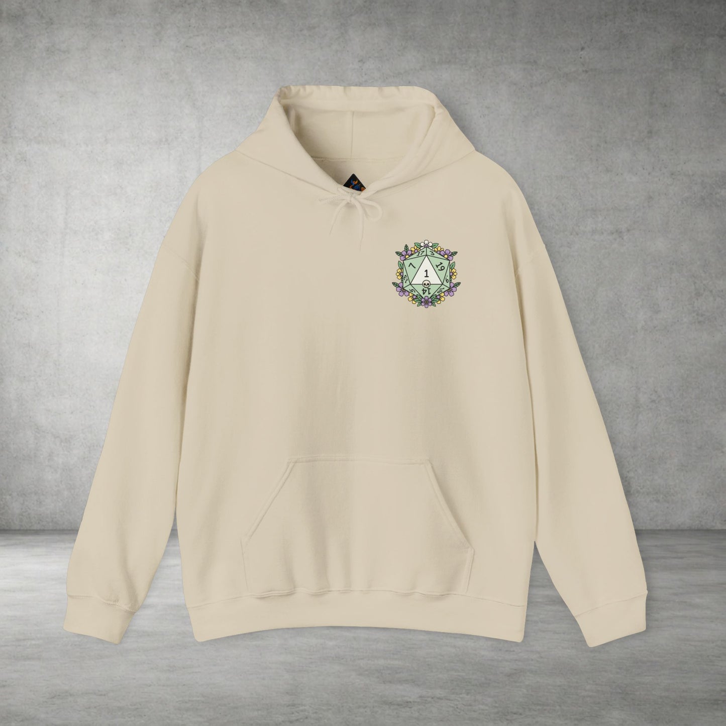 Floral Monogram 'A' Crest Hoodie - Botanical Initial Sweatshirt