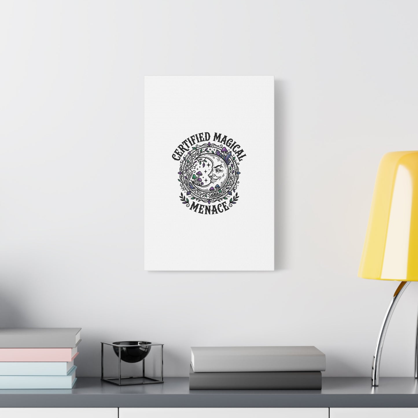 Certified Magical Menace Canvas | witchy goblincore celestial art