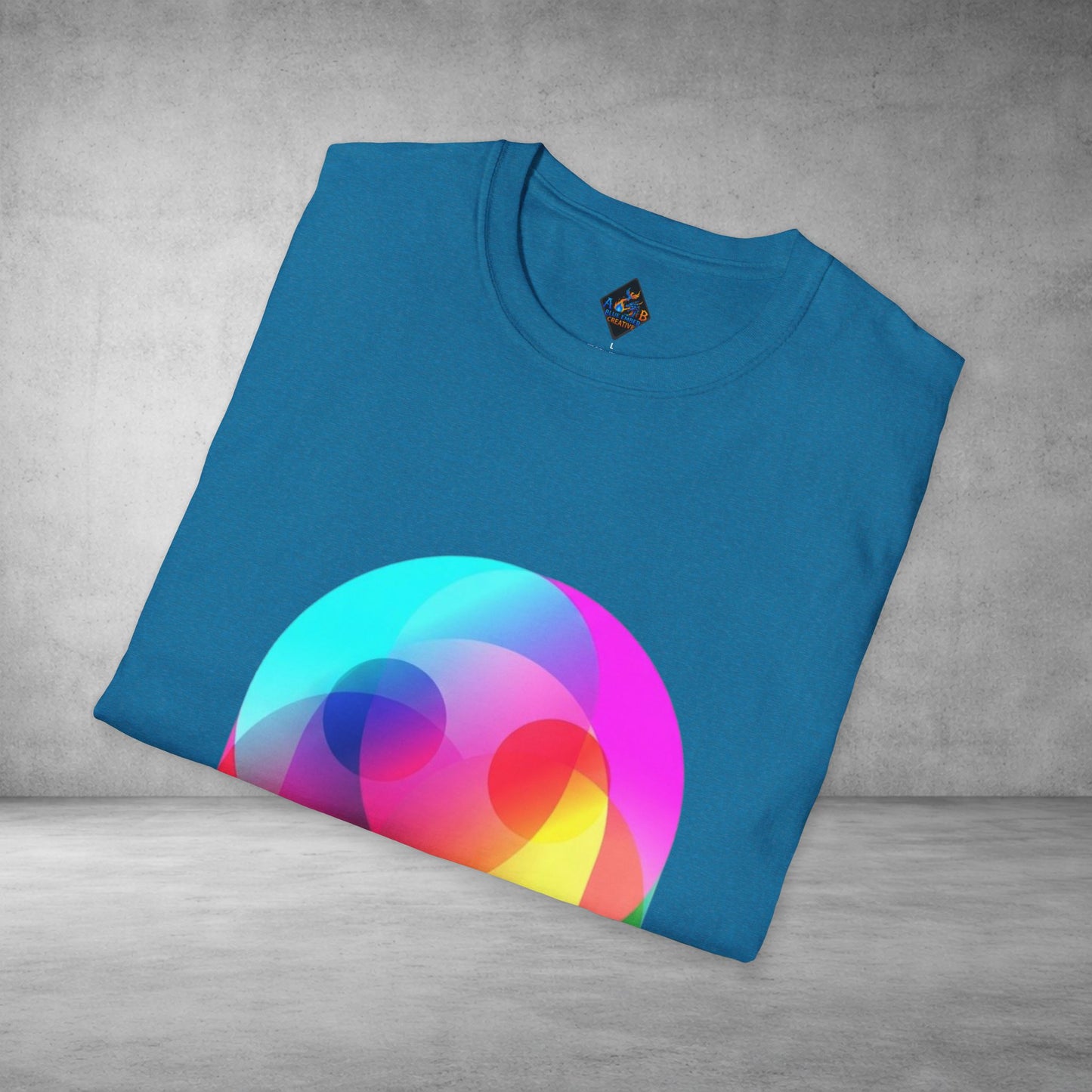 Color Prism Heart T-Shirt — Vibrant Abstract Rainbow Graphic Tee