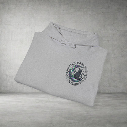 Certified Arcane Weirdo Hoodie | witchy goblincore, celestial crystals