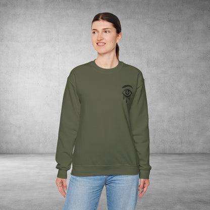 Crewneck Sweatshirt — 'Wake Yo Game Up, Let’s Game' Dripping Eye Gamer Design