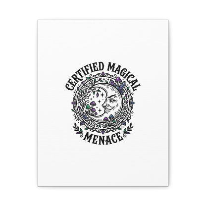 Certified Magical Menace Canvas | witchy goblincore celestial art