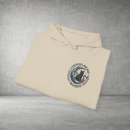 Certified Arcane Weirdo Hoodie | witchy goblincore, celestial crystals