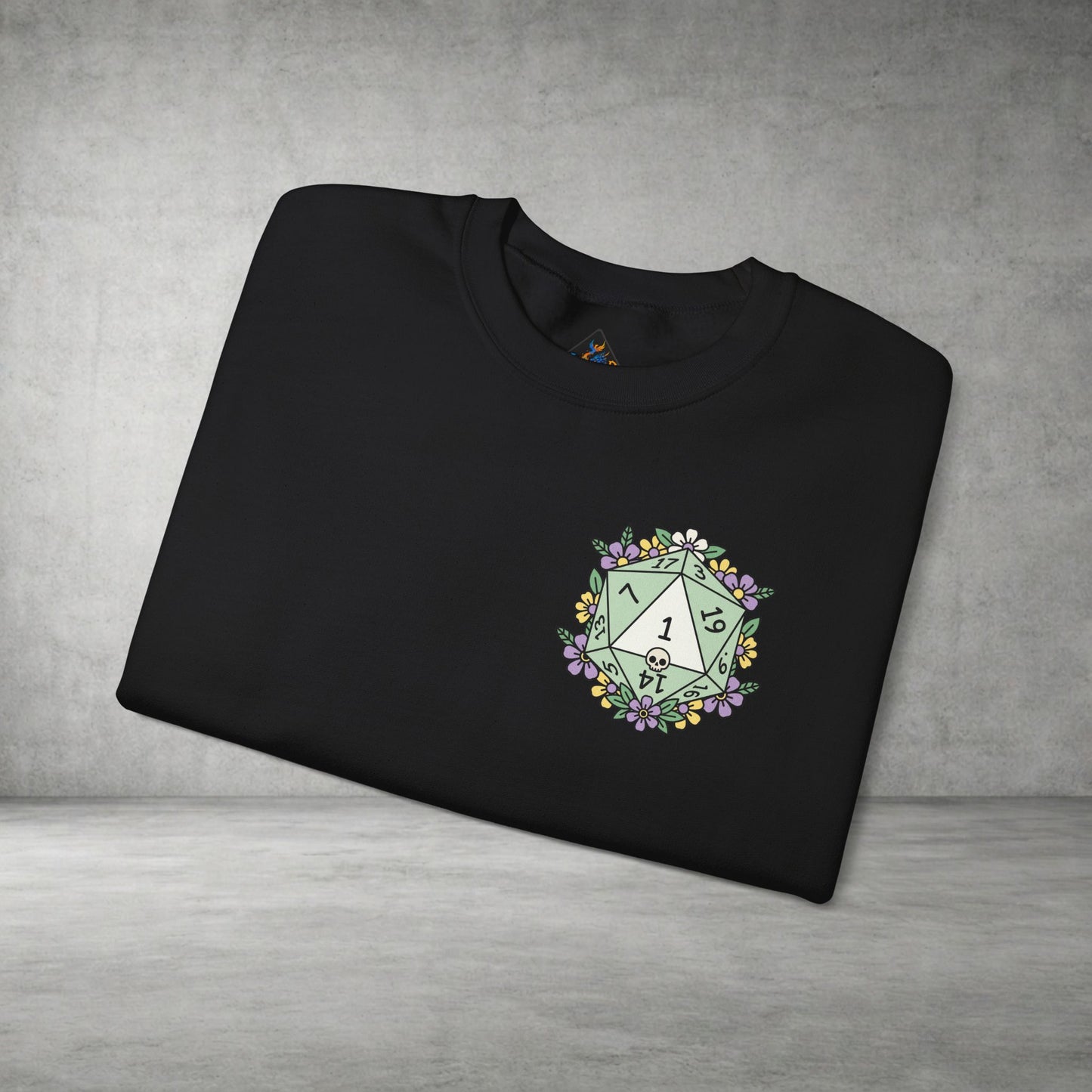 D20 Floral Crest Crewneck Sweatshirt