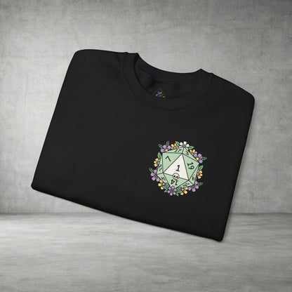 D20 Floral Crest Crewneck Sweatshirt